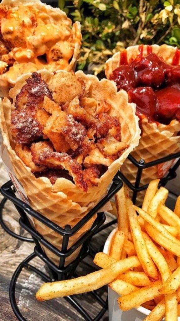 Brand New Kosher Chicken Waffle Cones In Nyc At Chicken