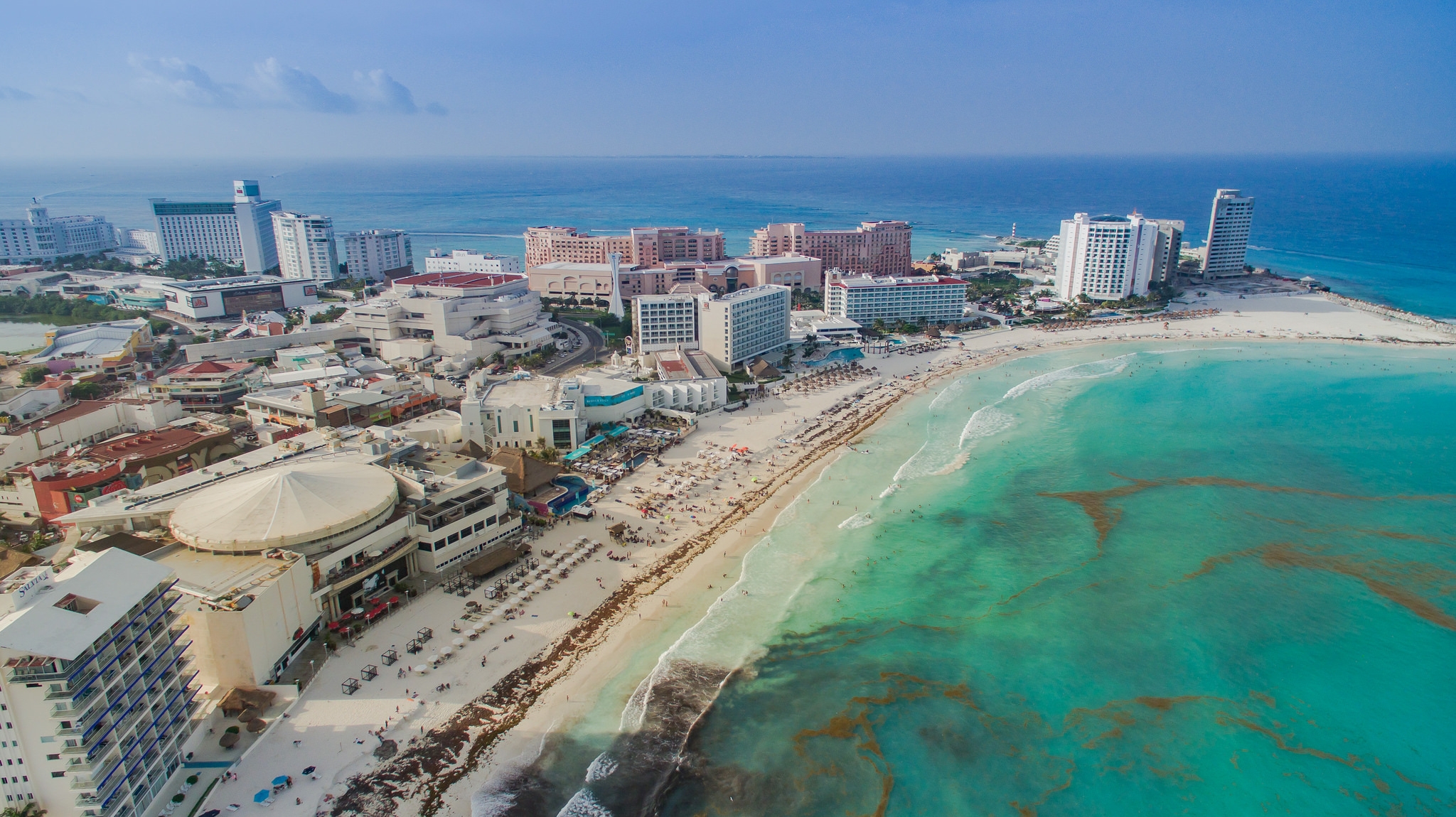 Cancun Hotel Zone Drone Shot Kosher Travel 