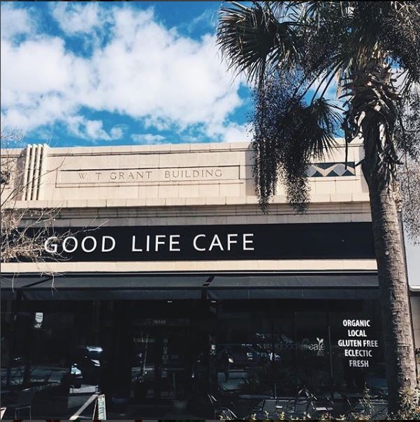 the exterior of the good life cafe