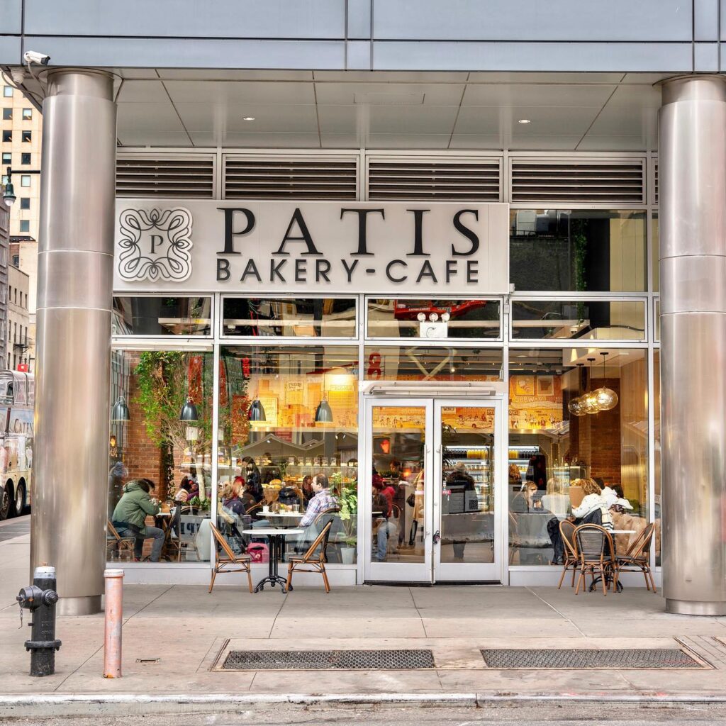 storefront of Patis Bakery & Cafe Times Square, NYC