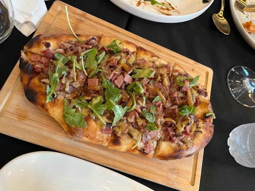 Truffle pastrami flatbread at Carve Bistro