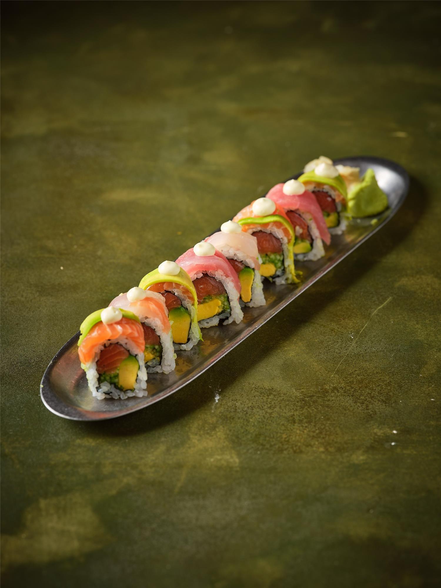 Sushi roll at Miyoka kosher Asian restaurant in Jerusalem's Mamilla