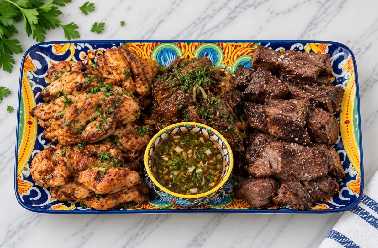 Nagila Moroccan Cuisine mixed grill platter in Boca Raton