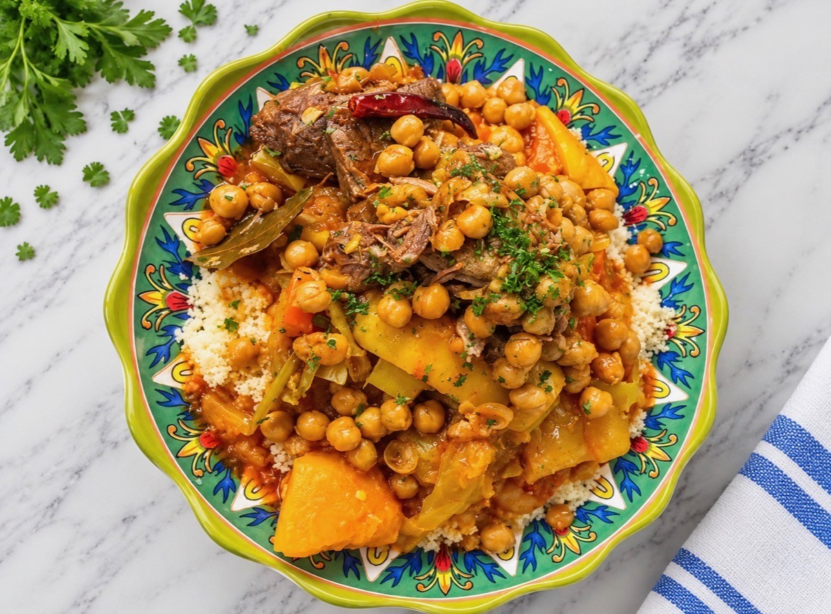 Couscous with beef at Nagila Moroccan Cuisine