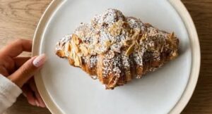 Almond croissant at Oh Delices kosher patisserie in Lakewood, NJ