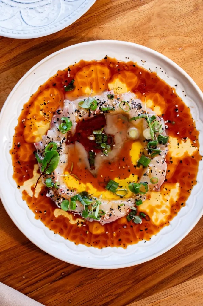 Crudo at Popular kosher dairy restaurant in Encino, CA