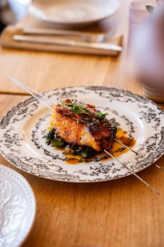 Fish dish from Popular's Mediterranean menu in Encino